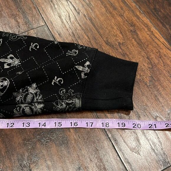 VTG Avirex all over print silver logo full zip sweatshirt size XL rare in EUC - Picture 13 of 14